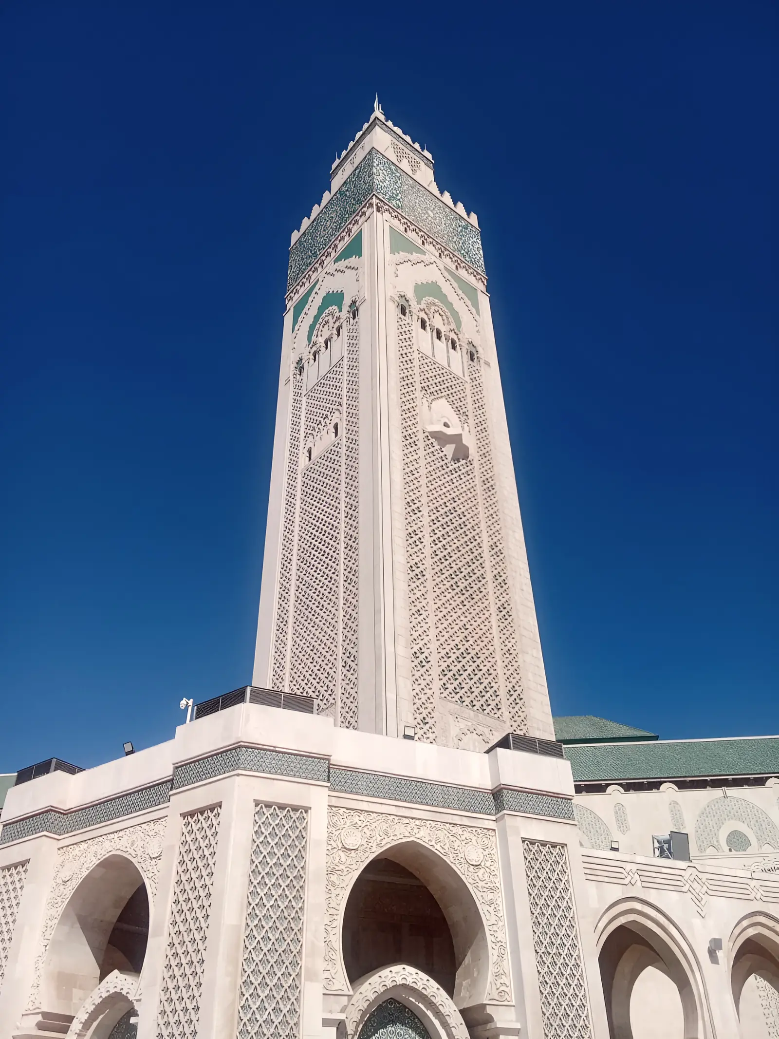 Le minaret de la mosquée Hassan II à Casablanca