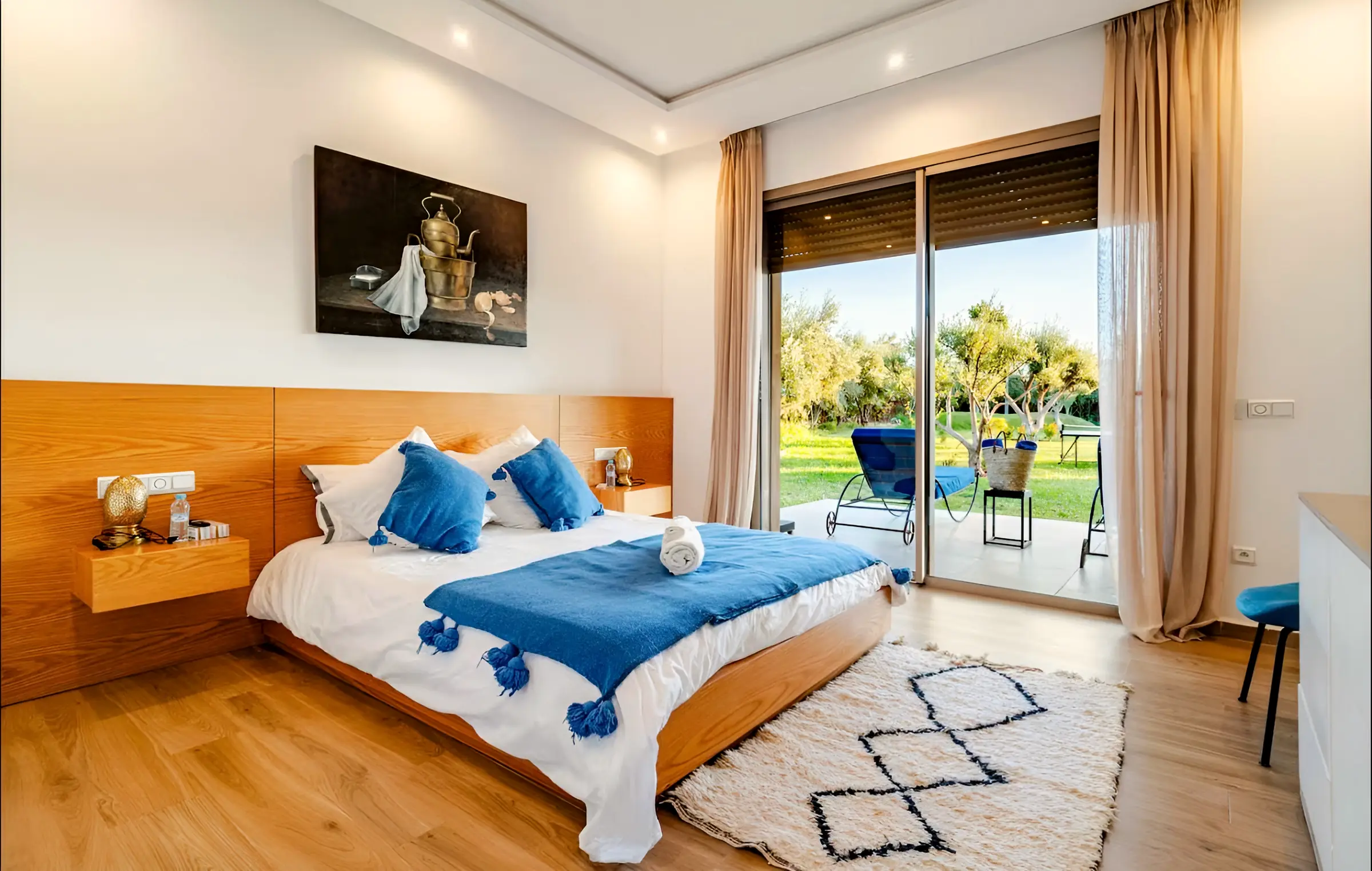 Chambre, vue oliviers, Villa Ma Mounia