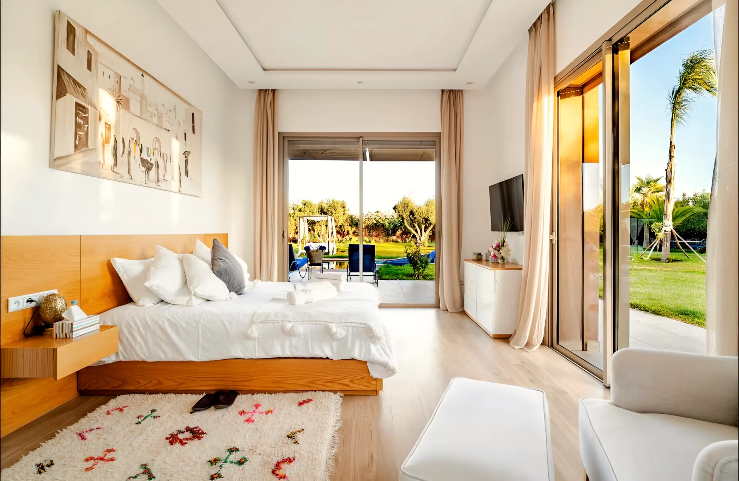 Chambre, vue jardin, Villa Ma Mounia