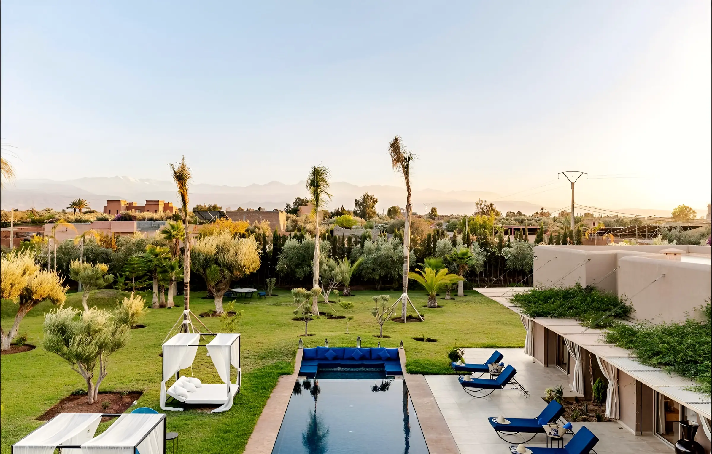 Le jardin vu du toit, Villa Ma Mounia